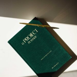 Project planner velours vert royal